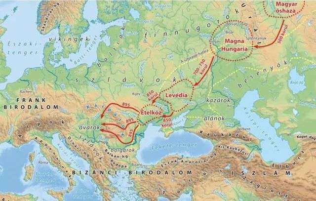 匈牙利祖先遷徙軌跡