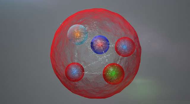 近期發現的五夸克（圖／CERN）