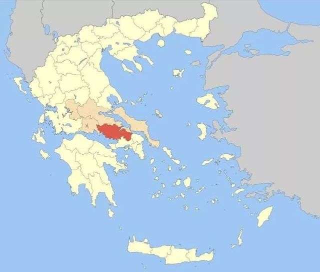 第十次俄土戰爭後，希臘獲得的色薩利地區（紅色部分）