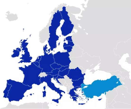 土耳其和歐盟（英國已退出歐盟）