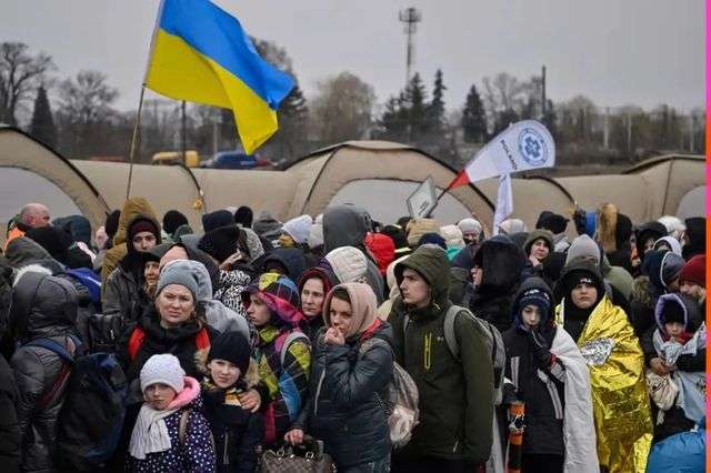 俄烏戰爭導致大量烏克蘭難民湧入歐洲（法新社圖）