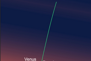請定好鬧鐘，最近幾天的清晨，看金星慢慢接近軒轅十四