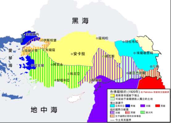 色佛爾條約，東南部允許庫爾德人自治