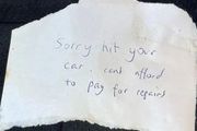 墨爾本司機撞車後逃跑，留下字條稱「沒錢賠」！引網友群嘲：太狗了