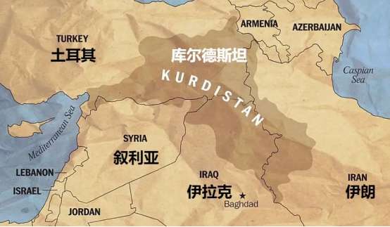庫爾德斯坦地圖