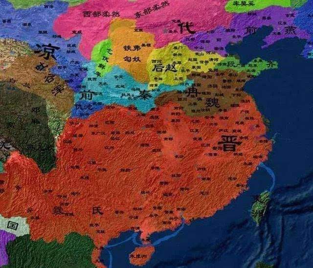 同時期的東方：西晉在4世紀也遭遇了蠻族入侵，比較幸運的是，漢朝的國家觀念和制度遺產被民族融合後的漢人