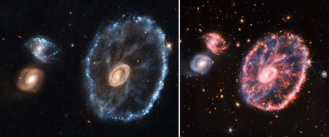 韋伯望遠鏡發現了車輪星系的新結構